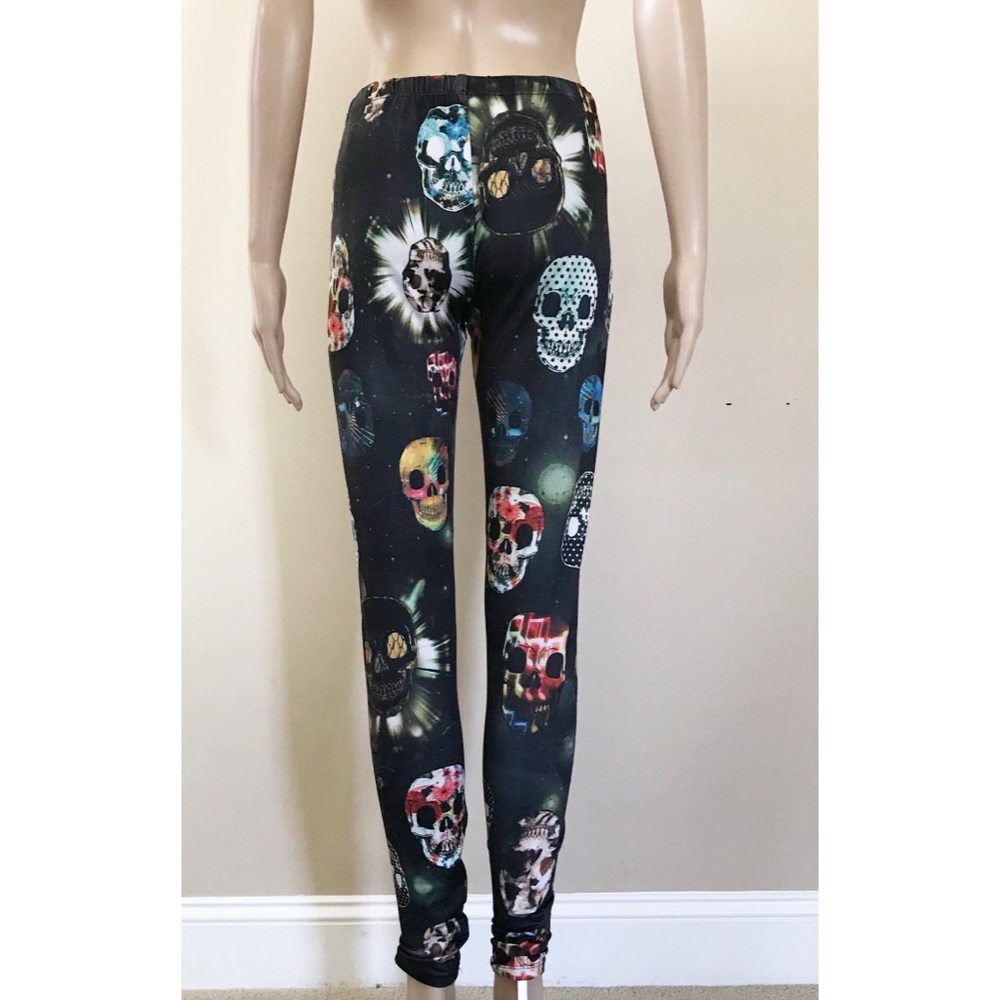 ☠️Royal Bones Skull/Halloween/Costume Leggings Medium☠️